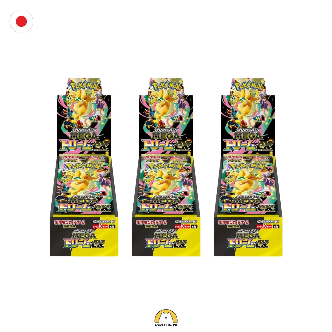 Lot de 3 displays Pokémon M2A Mega Dream EX (JAP) 1 Lot de 3 display Mega Dream EX