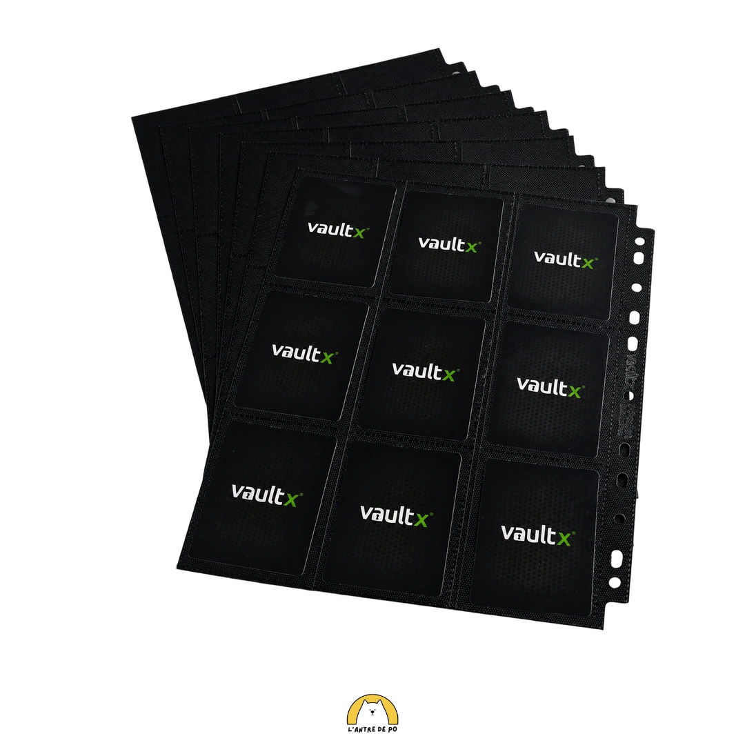 Vault X - Recharges de classeur Sideloaders 9 pochettes - 50 pages - Noir 1 vault-x-sideloaders-50-pages-noir-vue-3